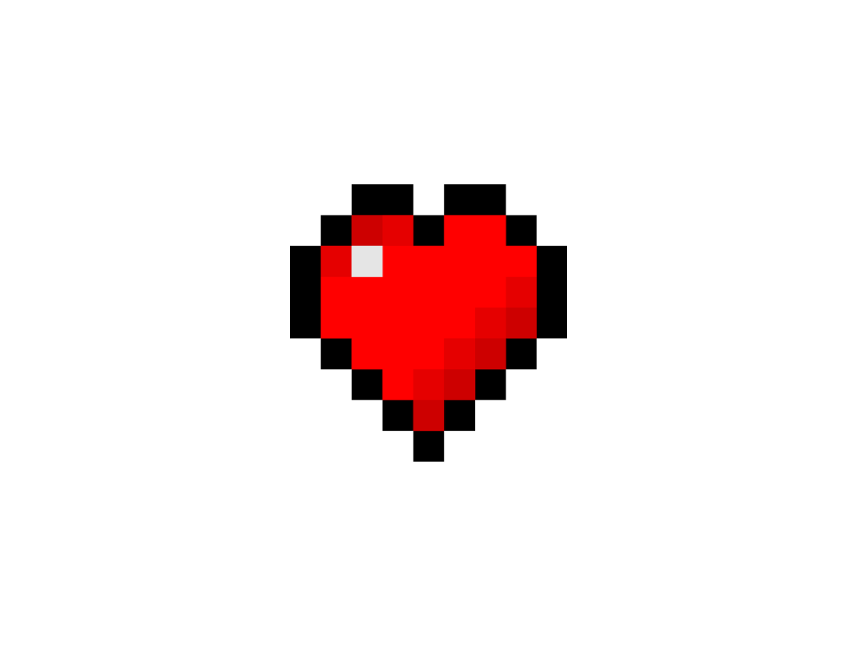 Pixelated heart.
